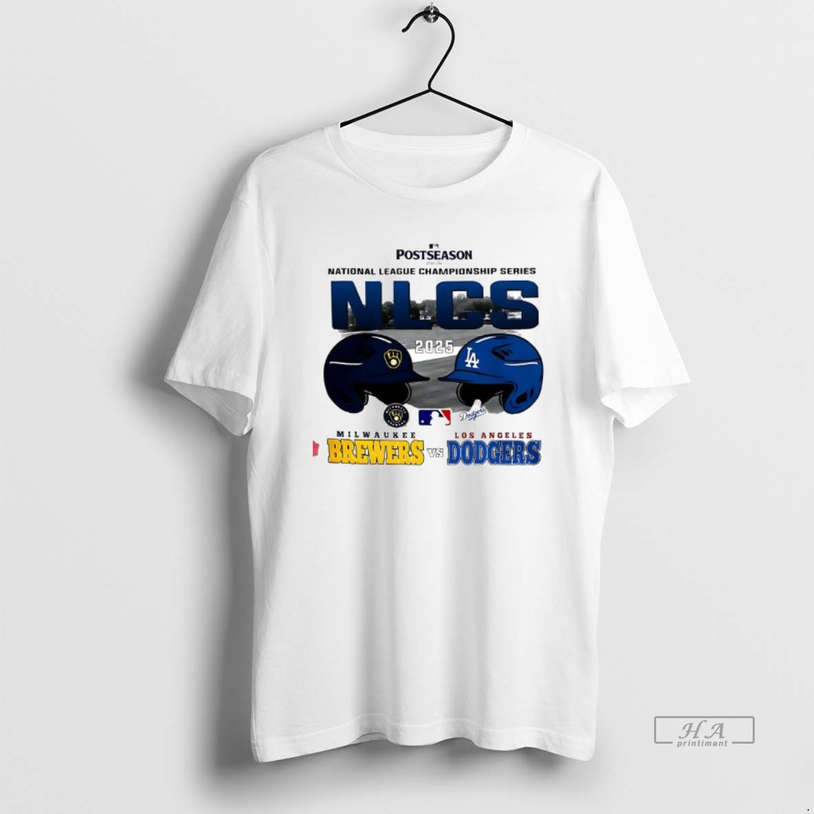 Official Nice Nlcs 2025 Los Angeles Dodgers Vs Milwaukee Brewers National League Championship Series T Shirt