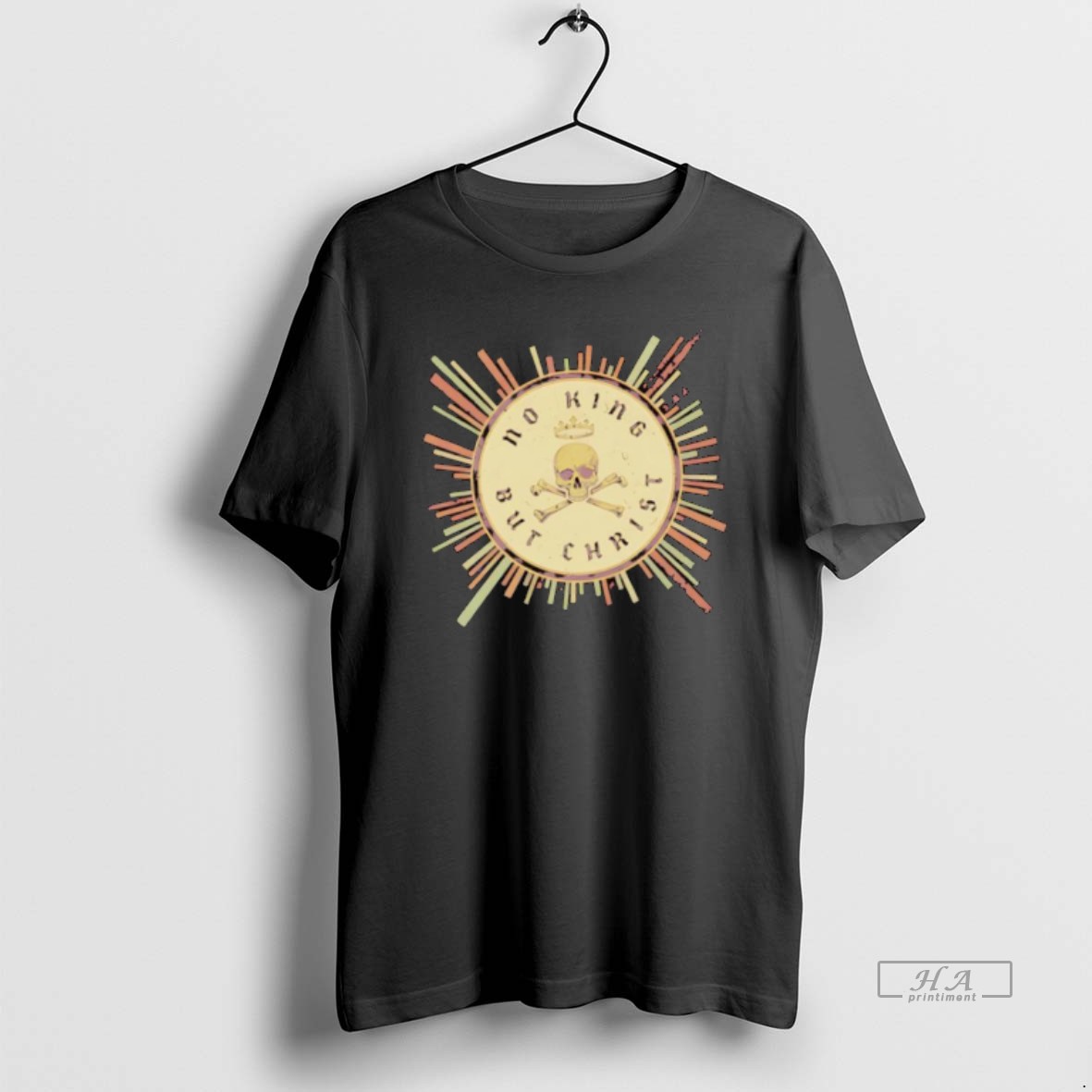 Official No King But Christ Retro Seal T Shirt