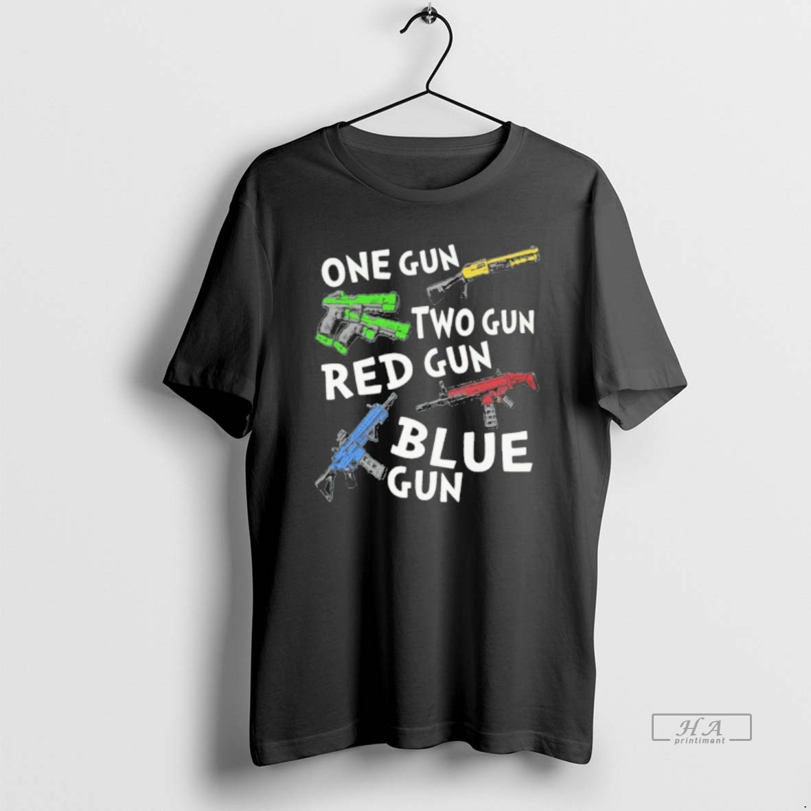 Official One Gun Two Gun Red Gun Blue Gun Shirt
