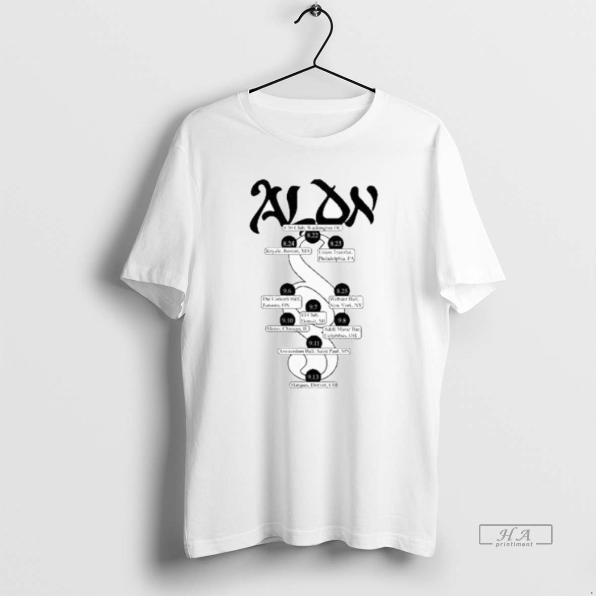 Official Pack Records Aldn Strung Tour Shirt 2