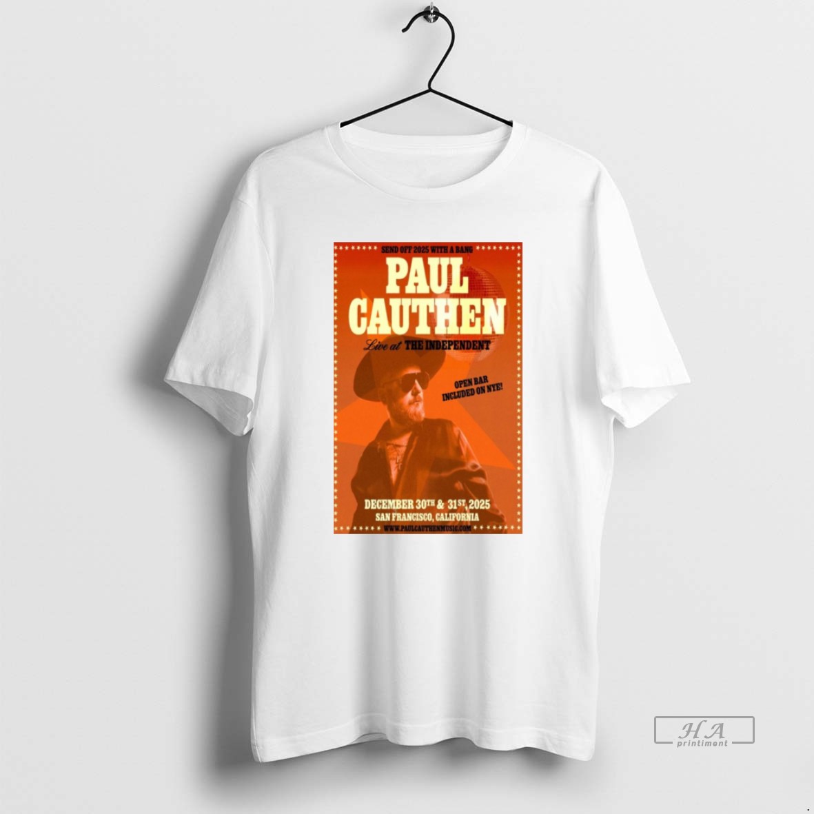 Official Paul Cauthen The Independent San Francisco Tour December 30 31 2025 Shirt