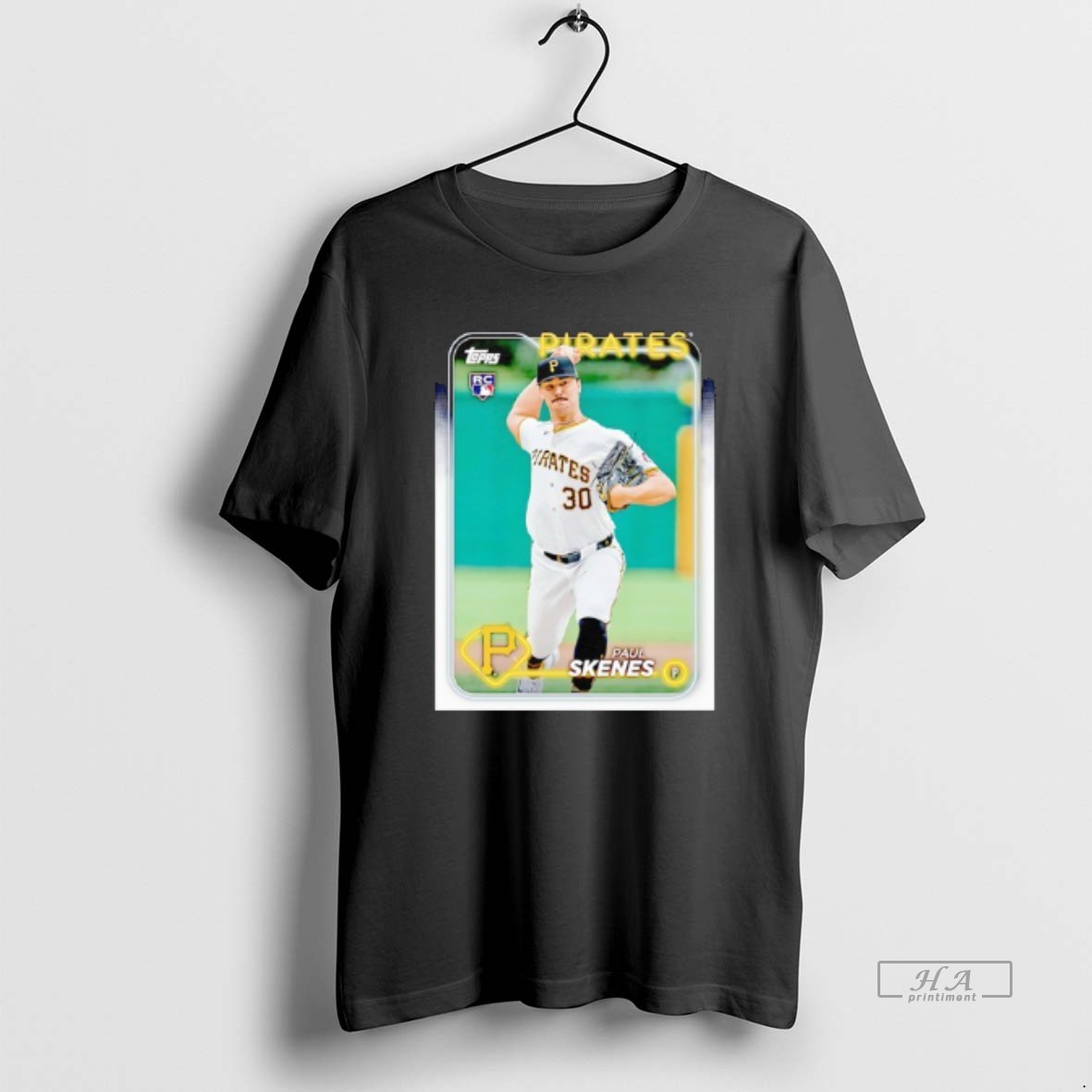 Official Paul Skenes Pittsburgh Pirates Baseball Card T Shirt