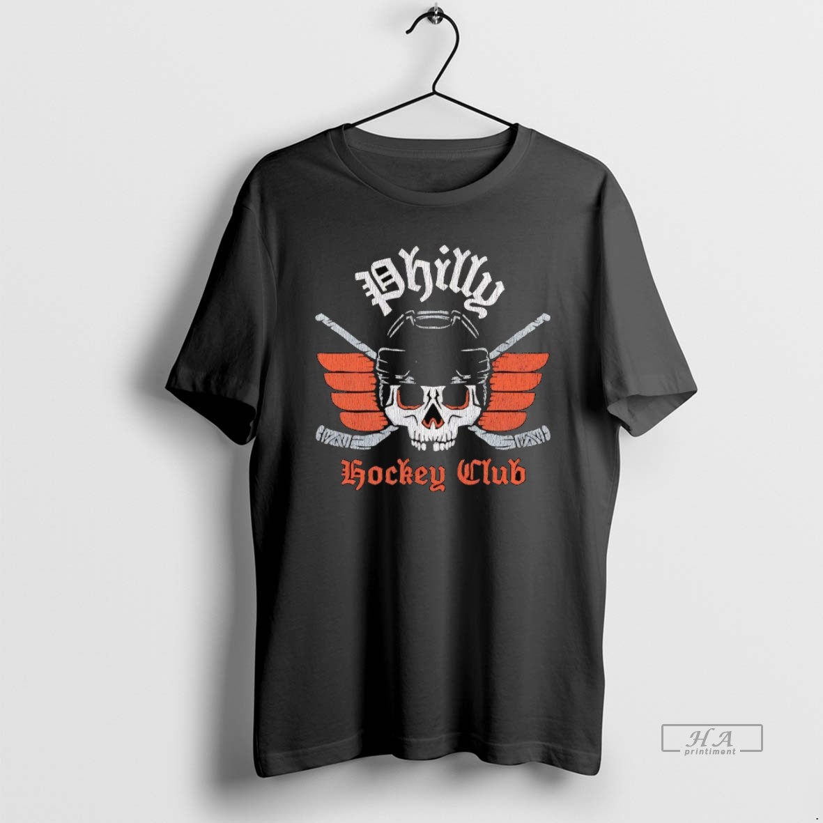 Official Philadelphia Flyers Skull Hockey Club Shirt