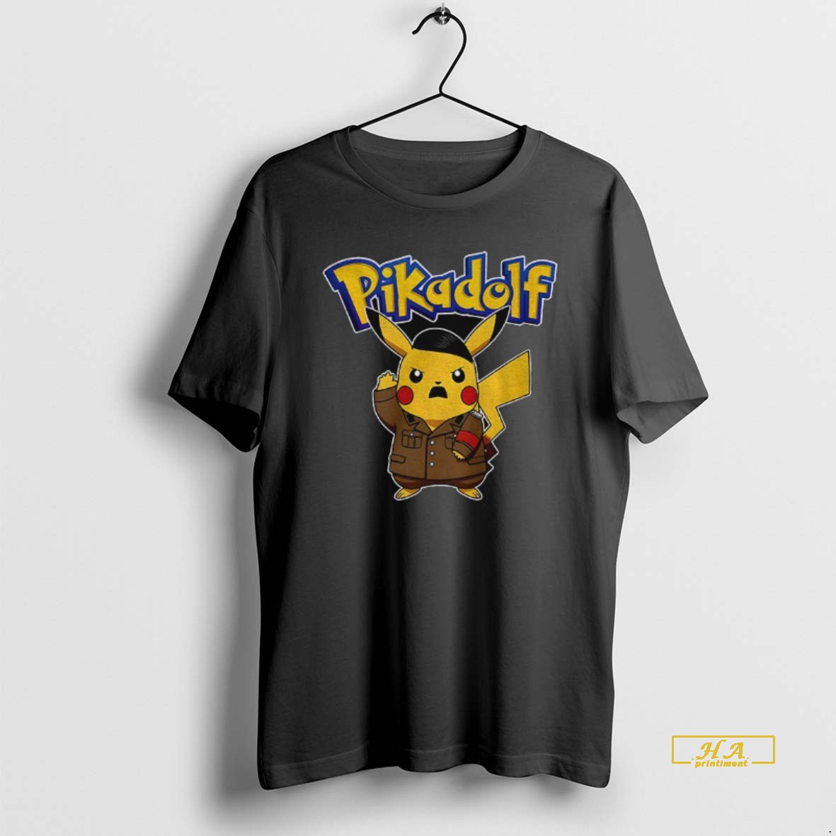 Official Pikachu X Hitler Adolf Pikadolf Funny Pokemon Parody Shirt