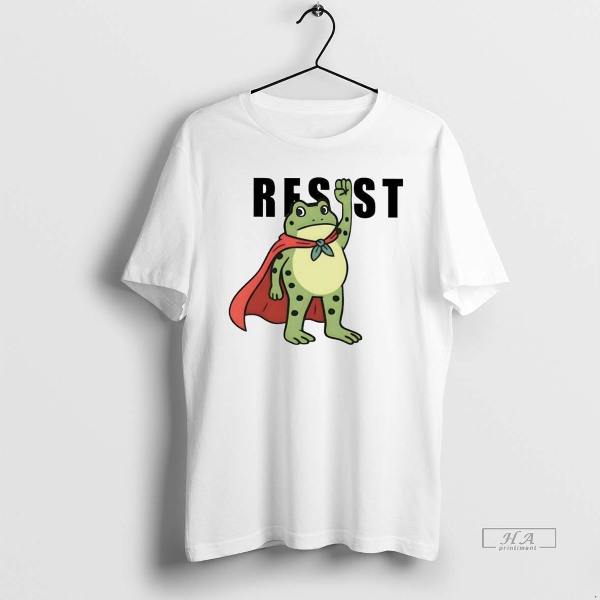 Official Portland Frog Red Cape Hero Resist T Shirt