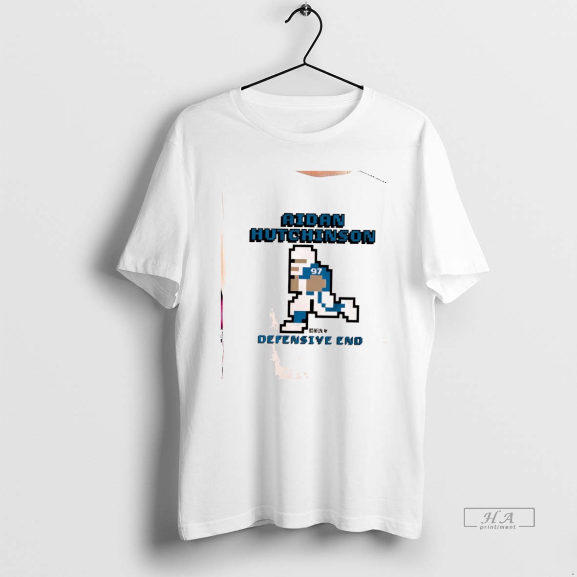 Official Quaterback Aidan Hutchinson Detroit Lions Defensive End Retro Baller Shirt