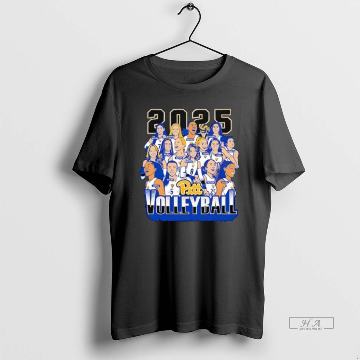 Official Rally Pitt Panthers Volleyball Roster 2025 T Shirt