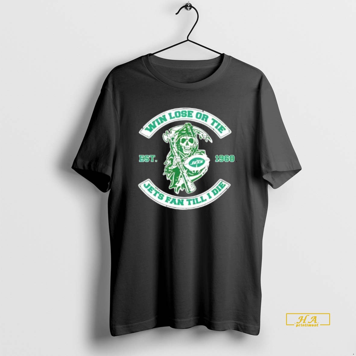 Official Reaper Win Lose Or Tie New York Jets Fan Till I Die Shirt
