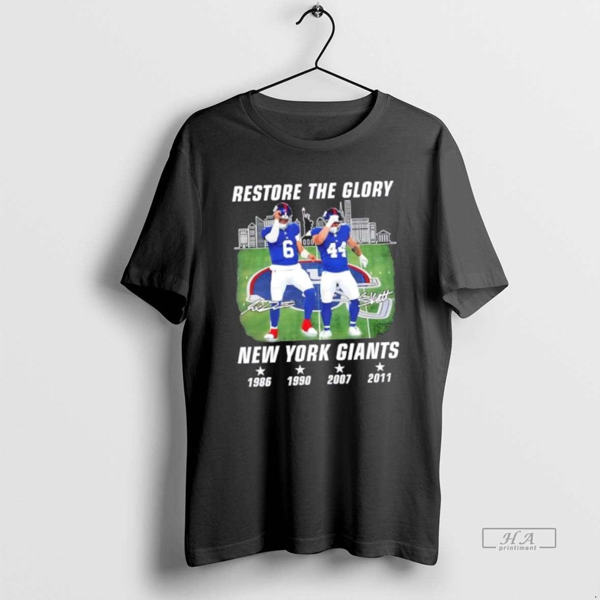 Official Restore The Glory New York Giants Jaxson Dart And Cam Skattebo Dance Signatures Shirt