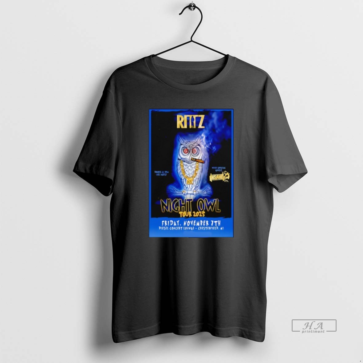 Official Ritz Night Owl Nov 7 2025 Chesterfield Michigan Shirt