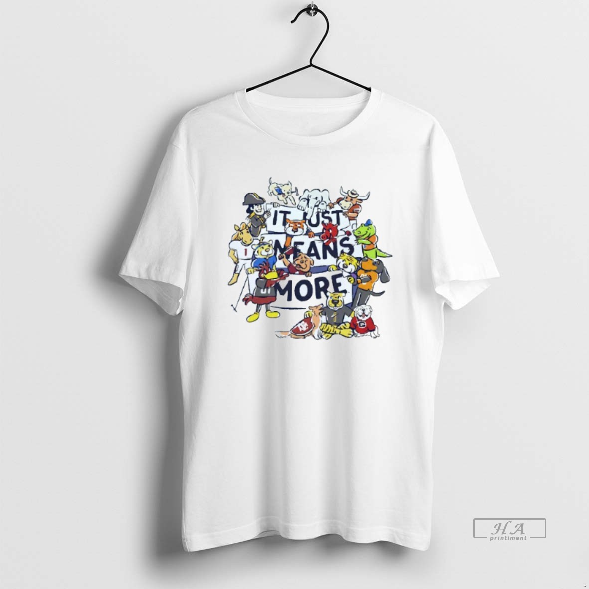 Official Sec Gameday It Just Means More Teams Mascot Mens White Tee T Shirt