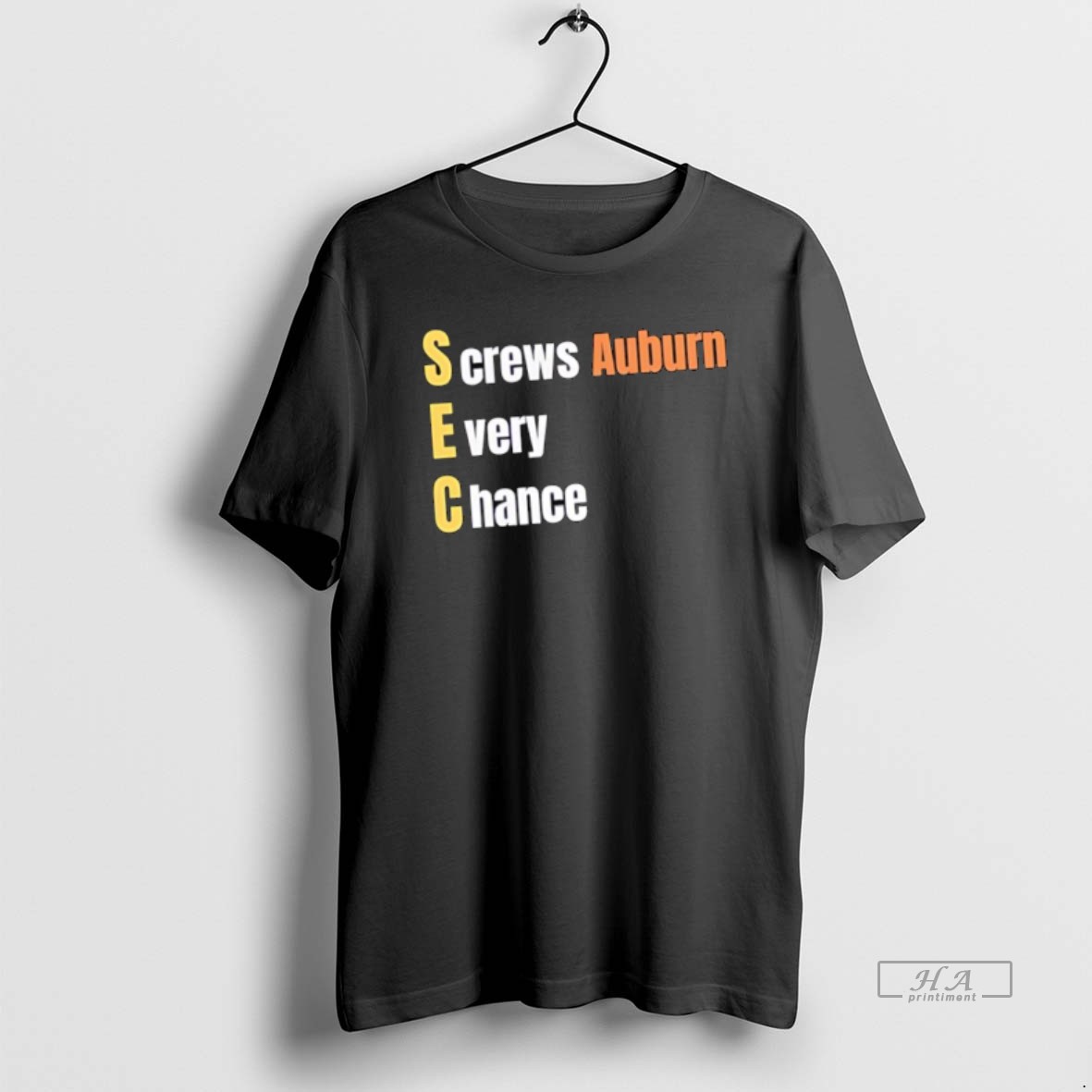 Official Sec Screws Auburn Every Chance T Shirt