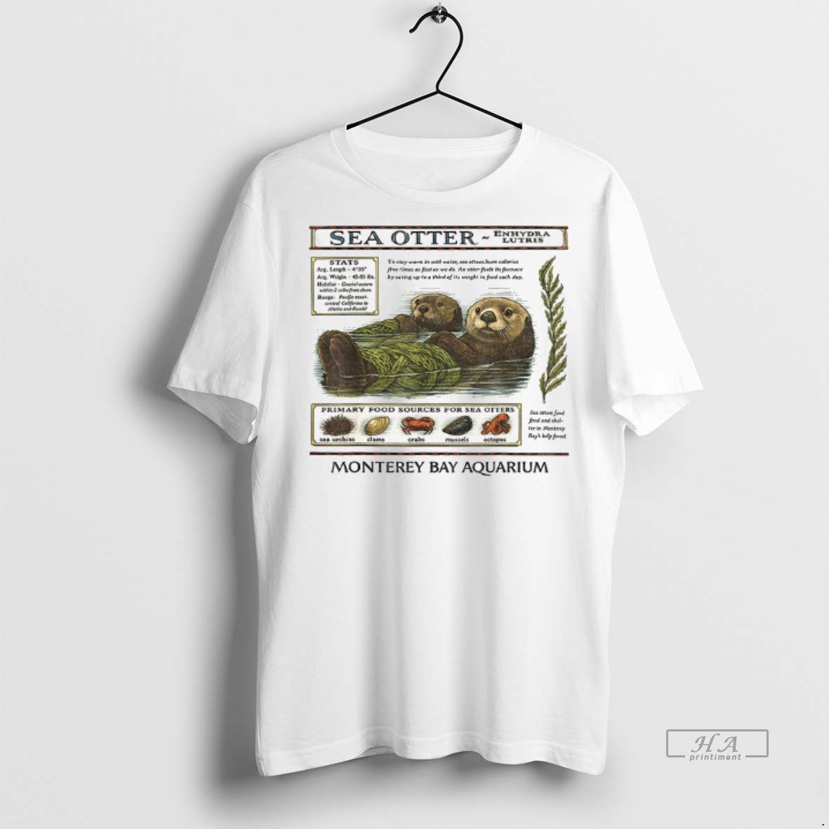 Official Sea Otters Monterey Enhydra Lutris Monterey Bay Aquarium California Vintage Shirt Hoodie