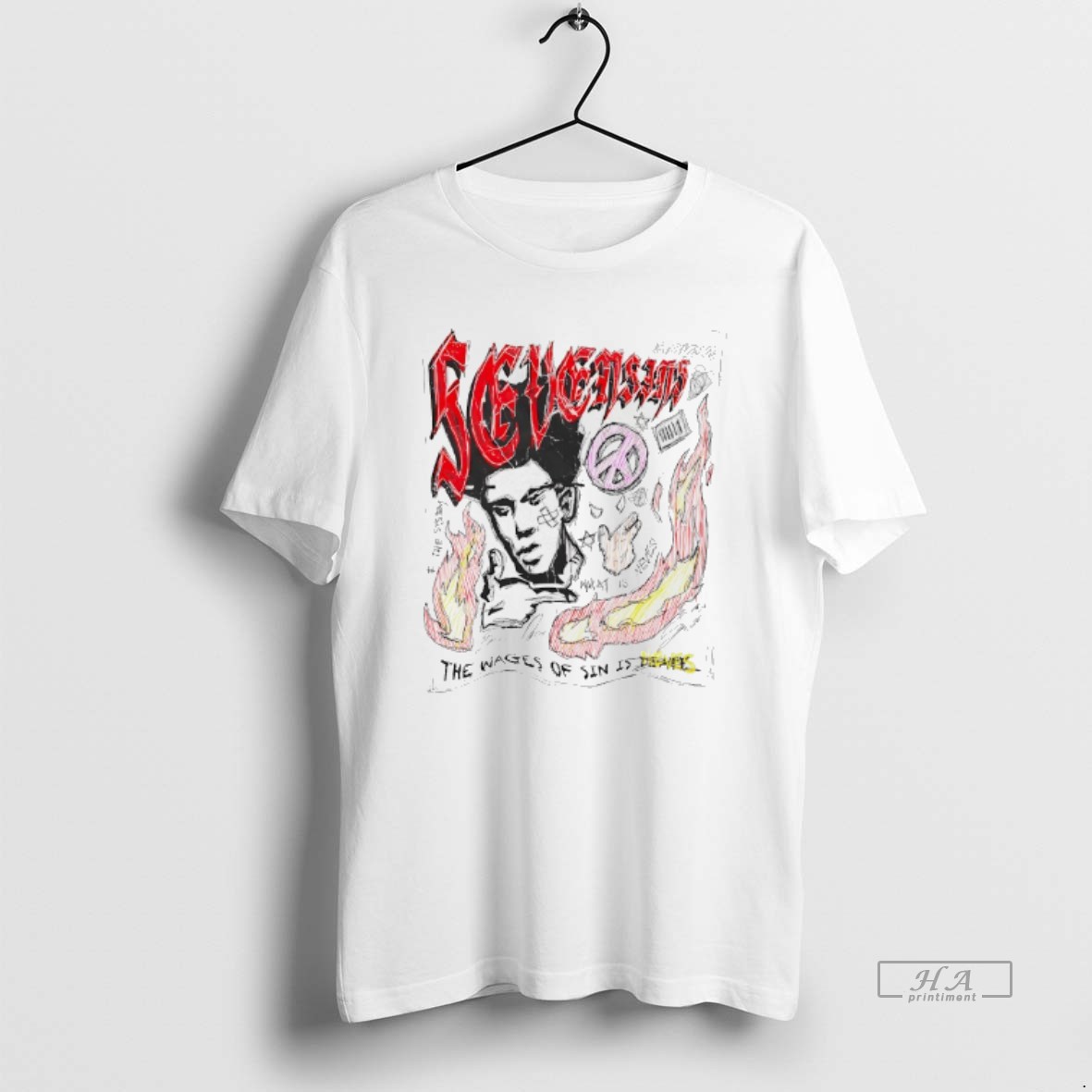 Official Sevensins The Wages Of Sin Is Neves Art Shirt