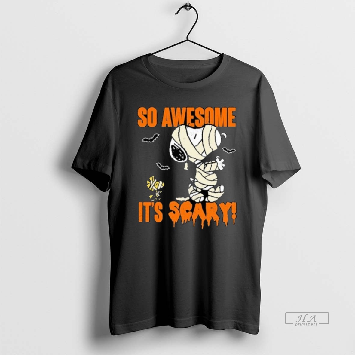 Official Snoopy And Woodstock The Peanuts So Awesome Its Scary Halloween Shirt