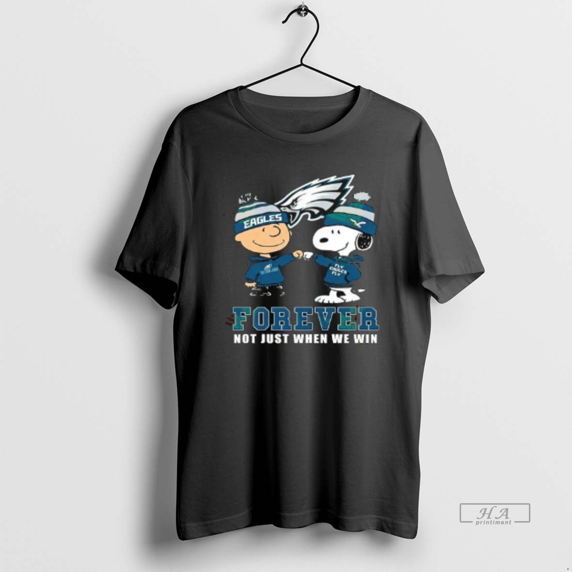 Official Snoopy And Charlie Brown Philadelphia Eagles Forever Not Just When We Win Fly Eagles Fly T Shirt