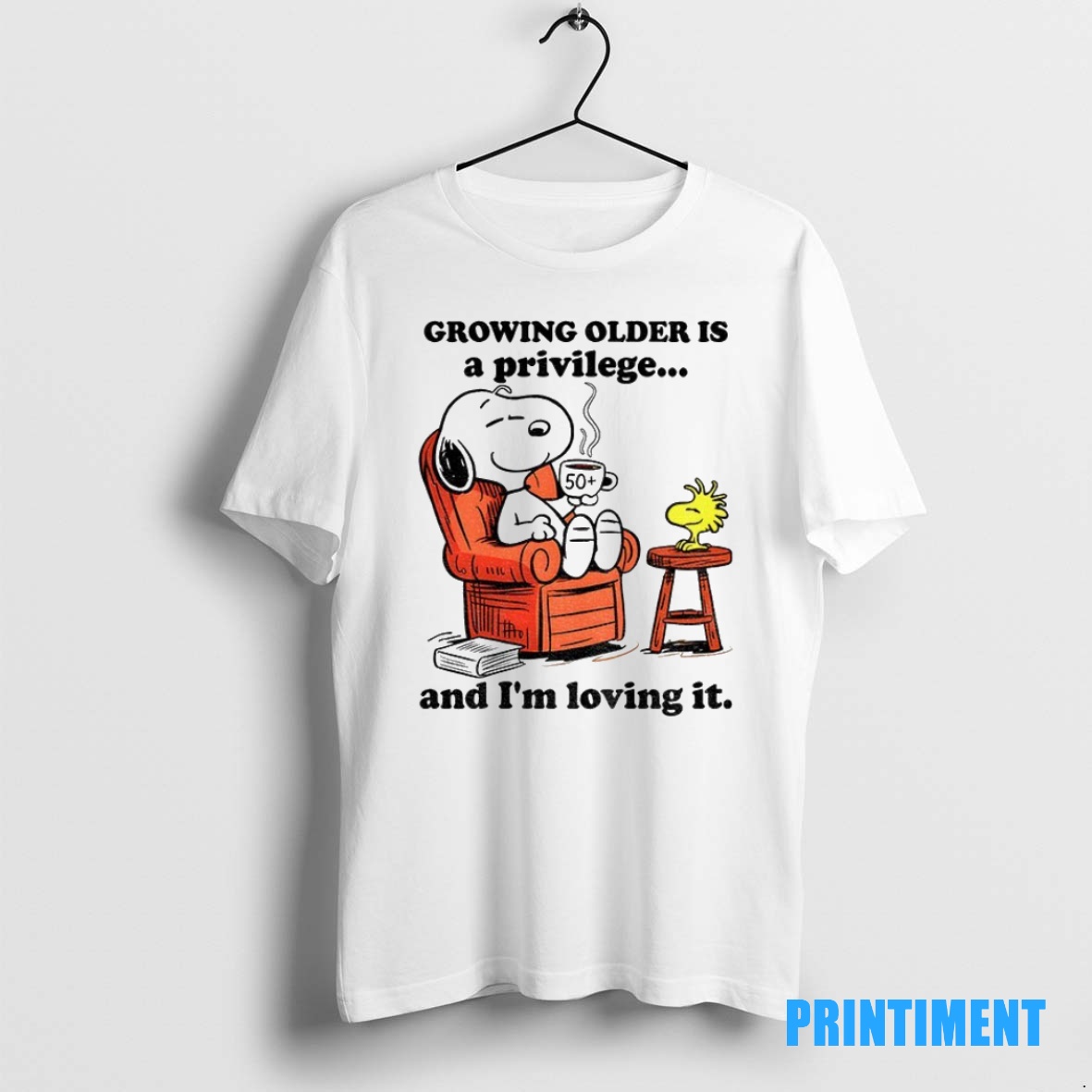 Official Snoopy And Woodstock Growing Older Is A Privilege And Im Loving It Tee Sweater Hoodie