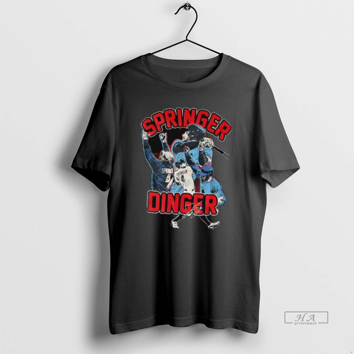 Official Springer Dinger George Springer Toronto Blue Jays Baseball Signature Graphic Shirt