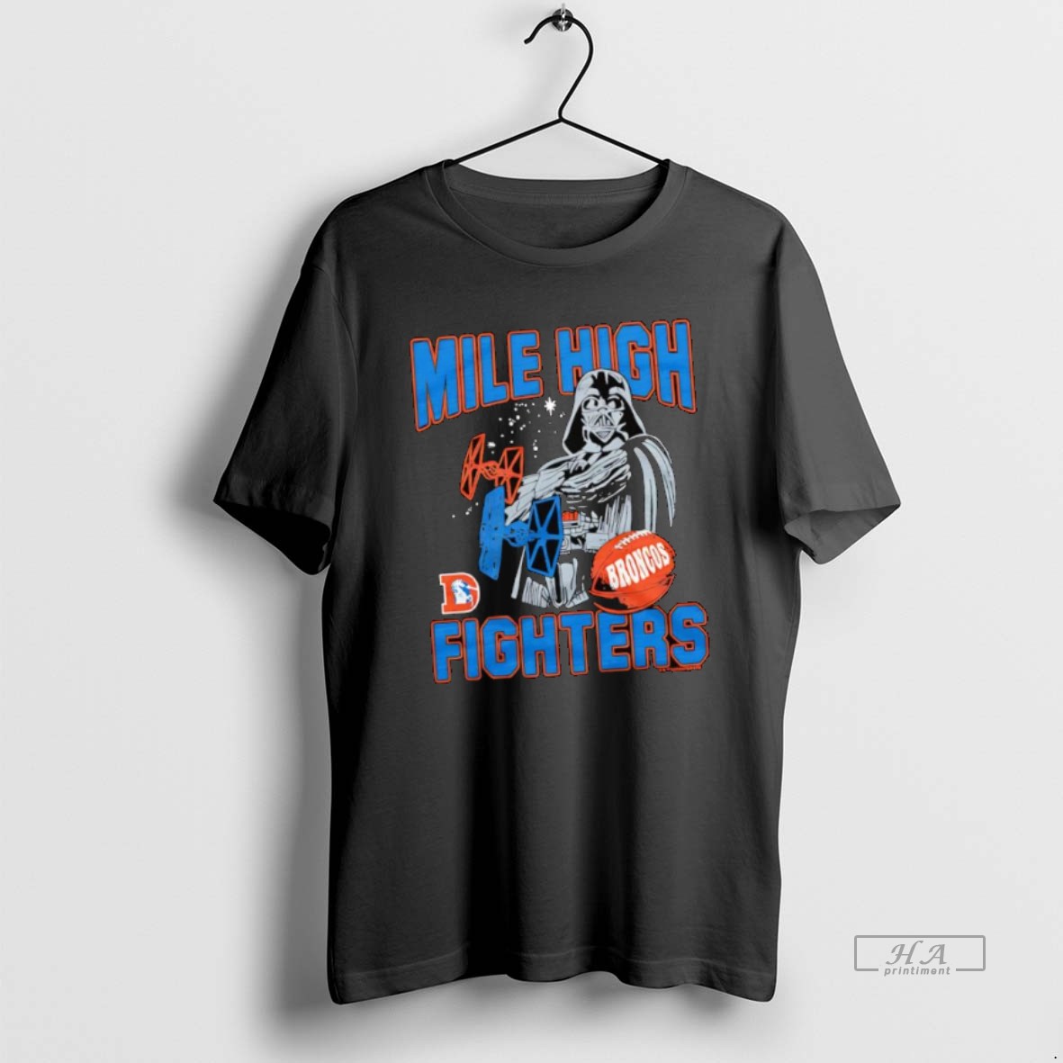 Official Star Wars X Denver Broncos Darth Vader Mile High Fighters Shirt
