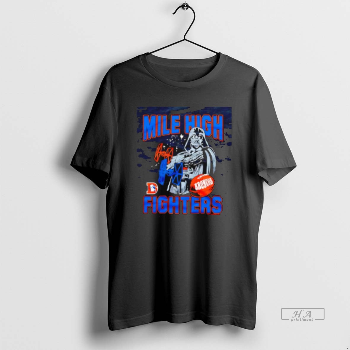 Official Star Wars X Denver Broncos Mile High Fighters Dark Side Shirt