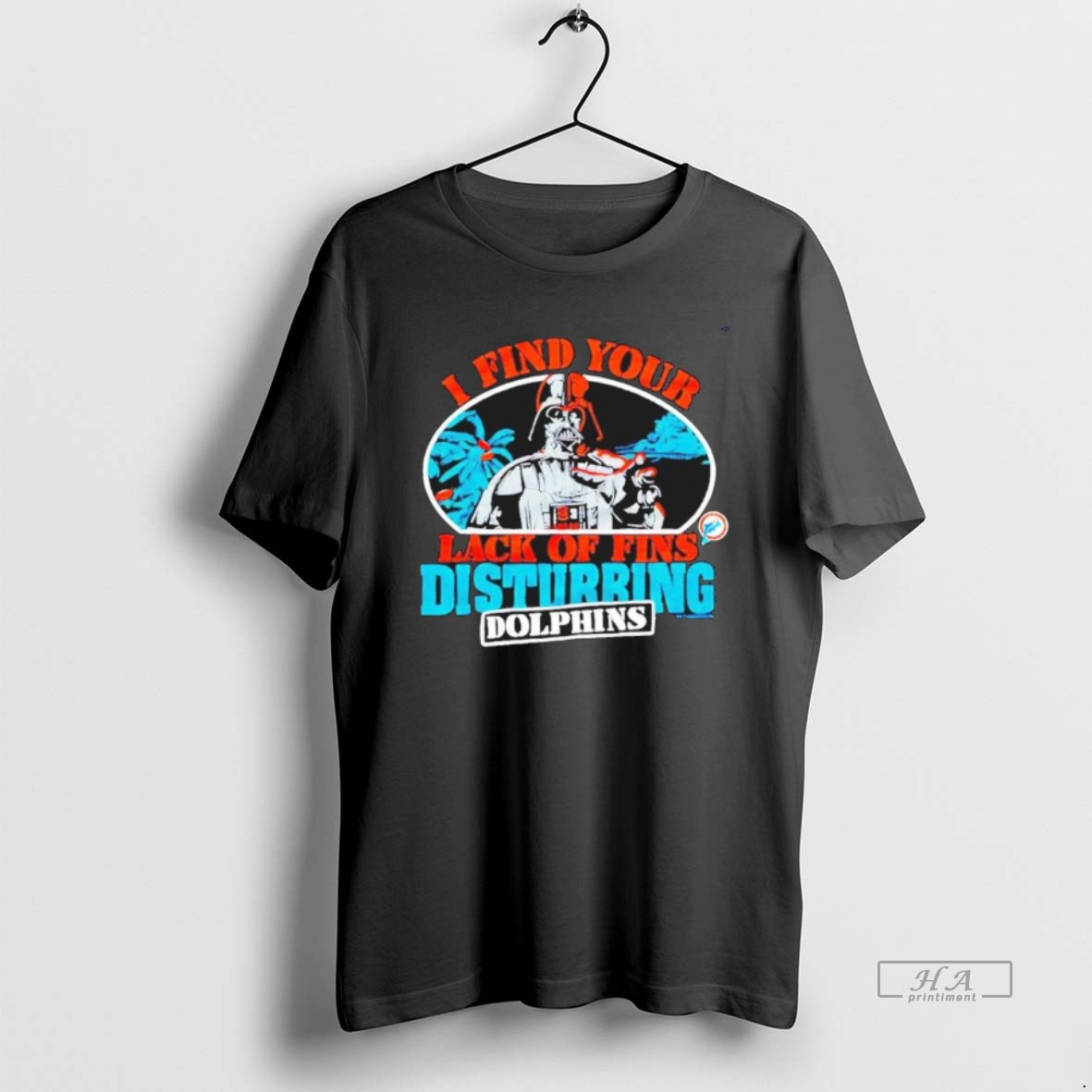 Official Star Wars X Miami Dolphins Dark Side I Find Your Lack Of Fins Shirt