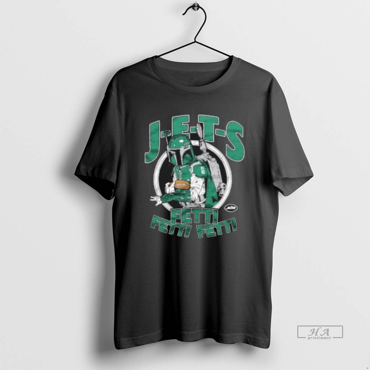 Official Star Wars X New York Jets Dark Side Jet Fett T Shirt