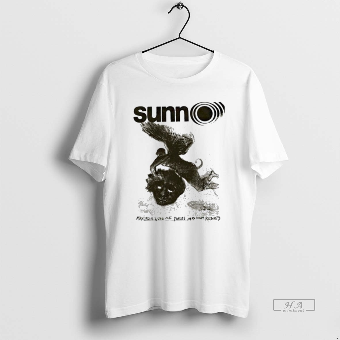 Official Sunn O Maximum Volume Angel Head 2012 13 Us Japan Eu Tour Shirt