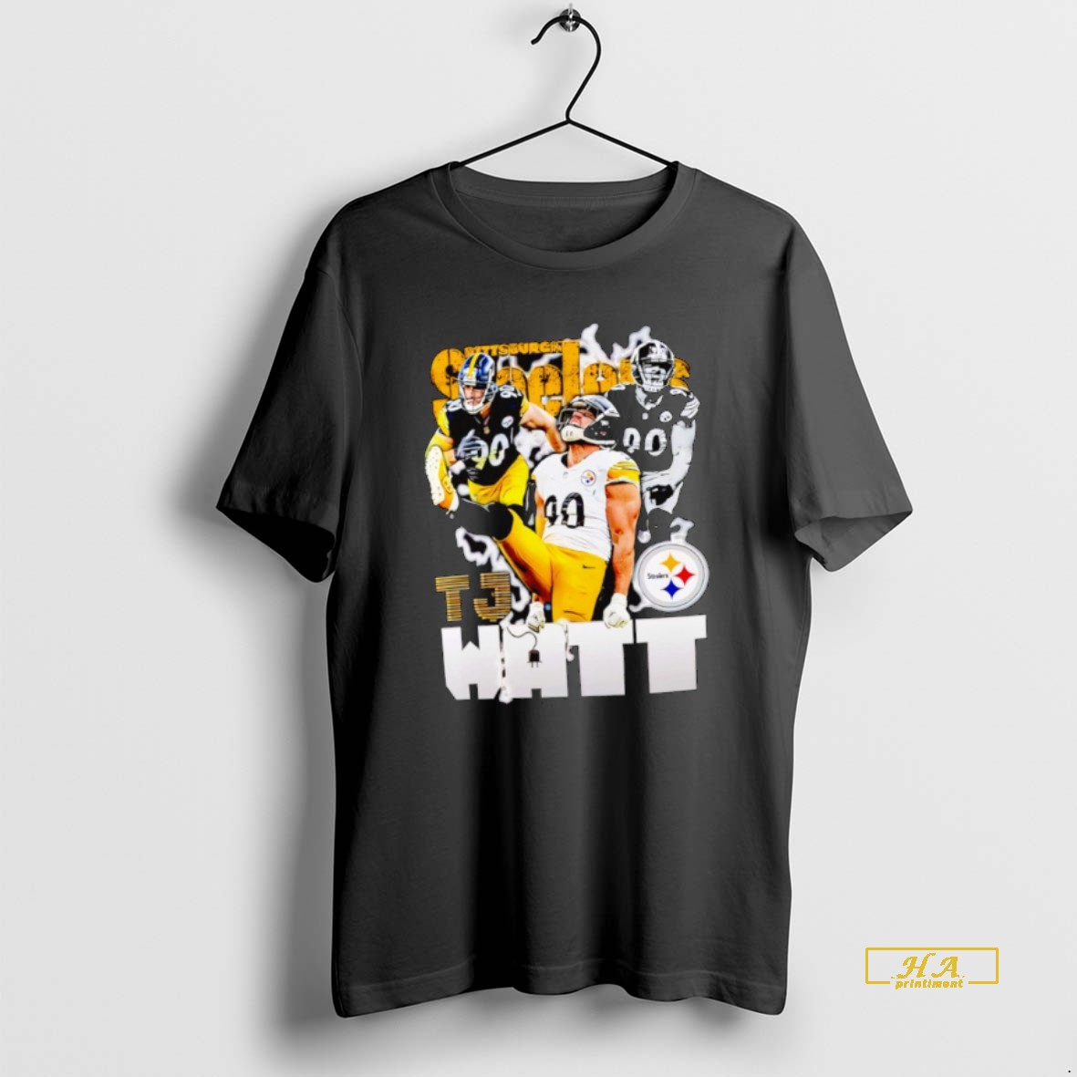 Official Tj Watt Pittsburgh Steelers Signature Player Logo Shirt