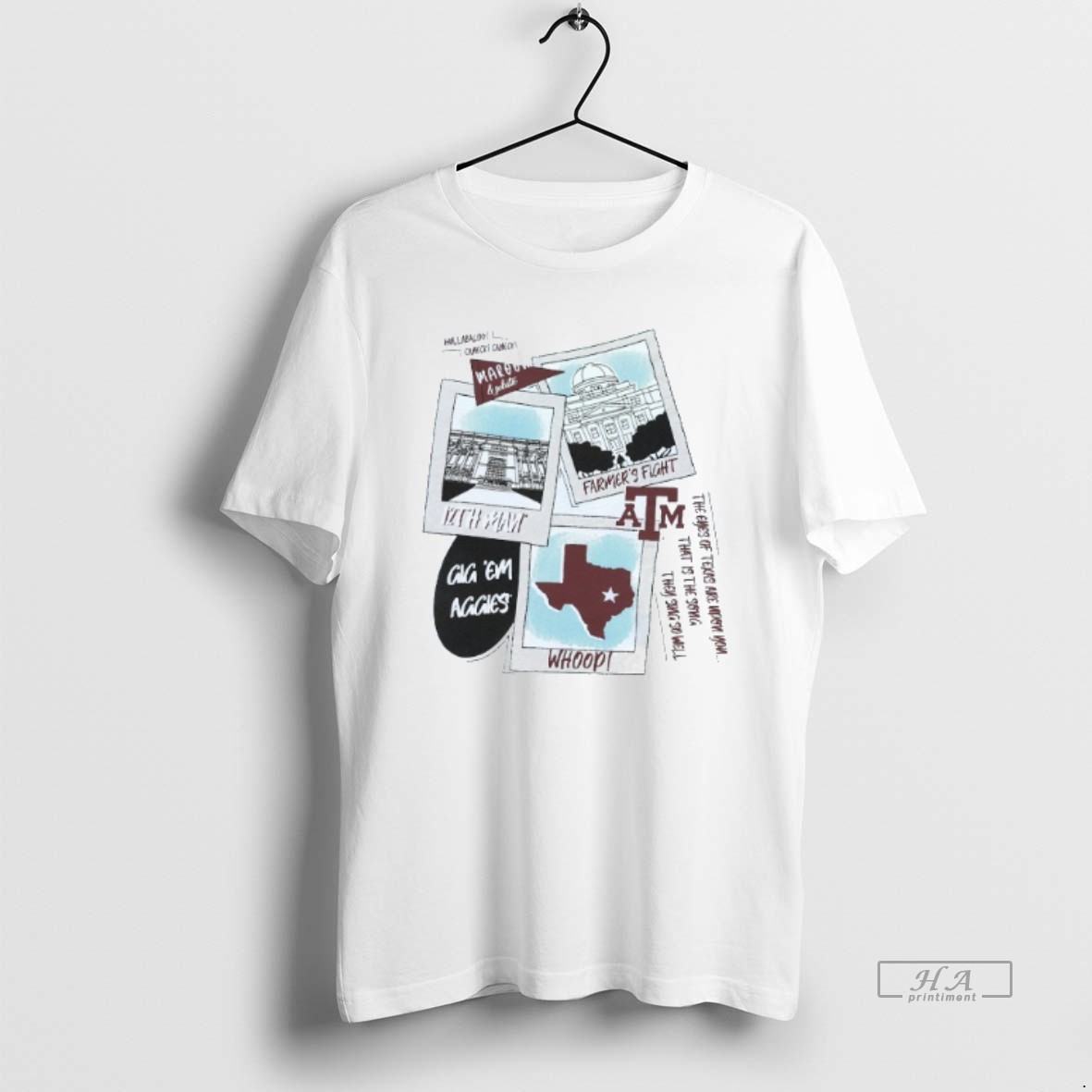 Official Texas Am Aggies 12th Man Farmers Fight Whoop Gig Em Aggies The Eyes Of Texas Are Upon You Mens White Tee T Shirt