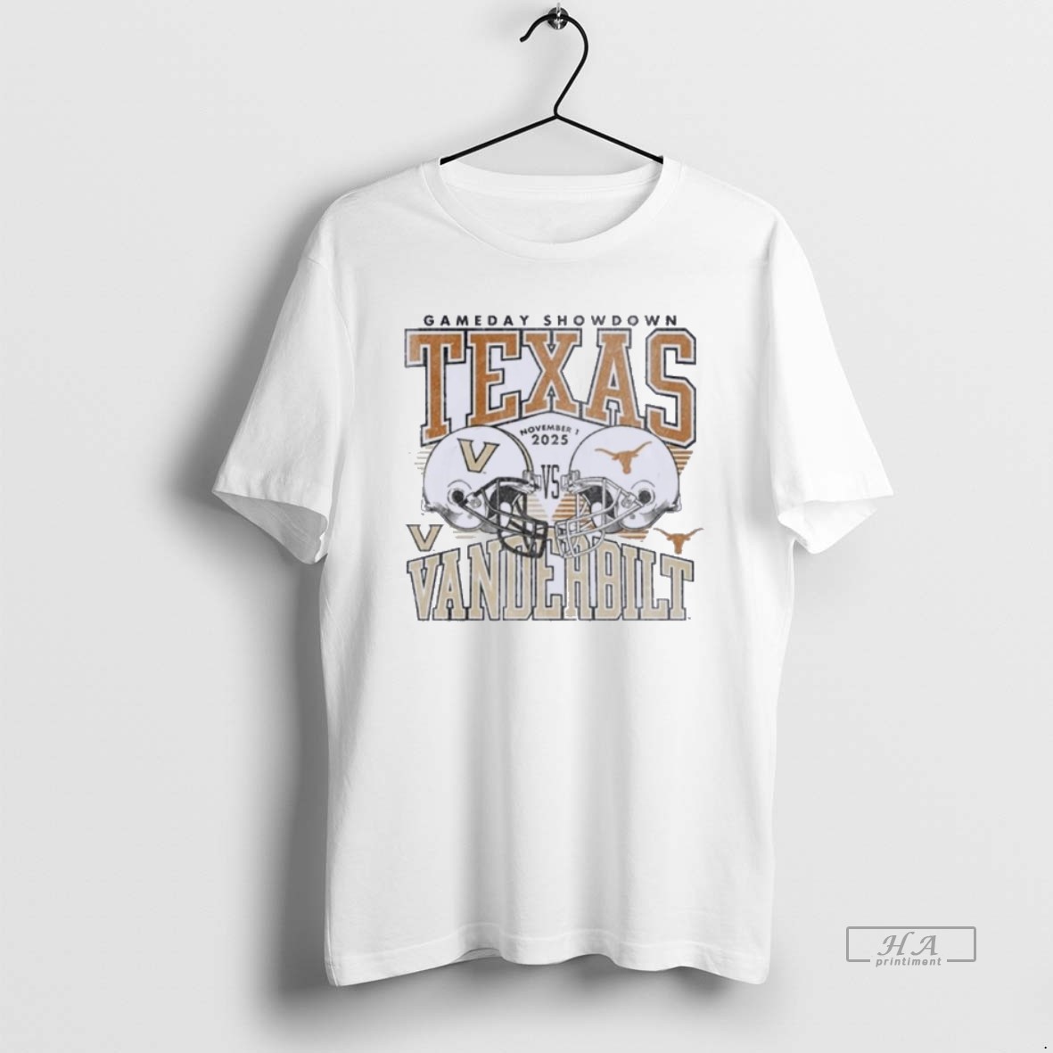 Official Texas Longhorns Vs Vanderbilt Commodores 2025 Gameday Showdown Matchup Shirt