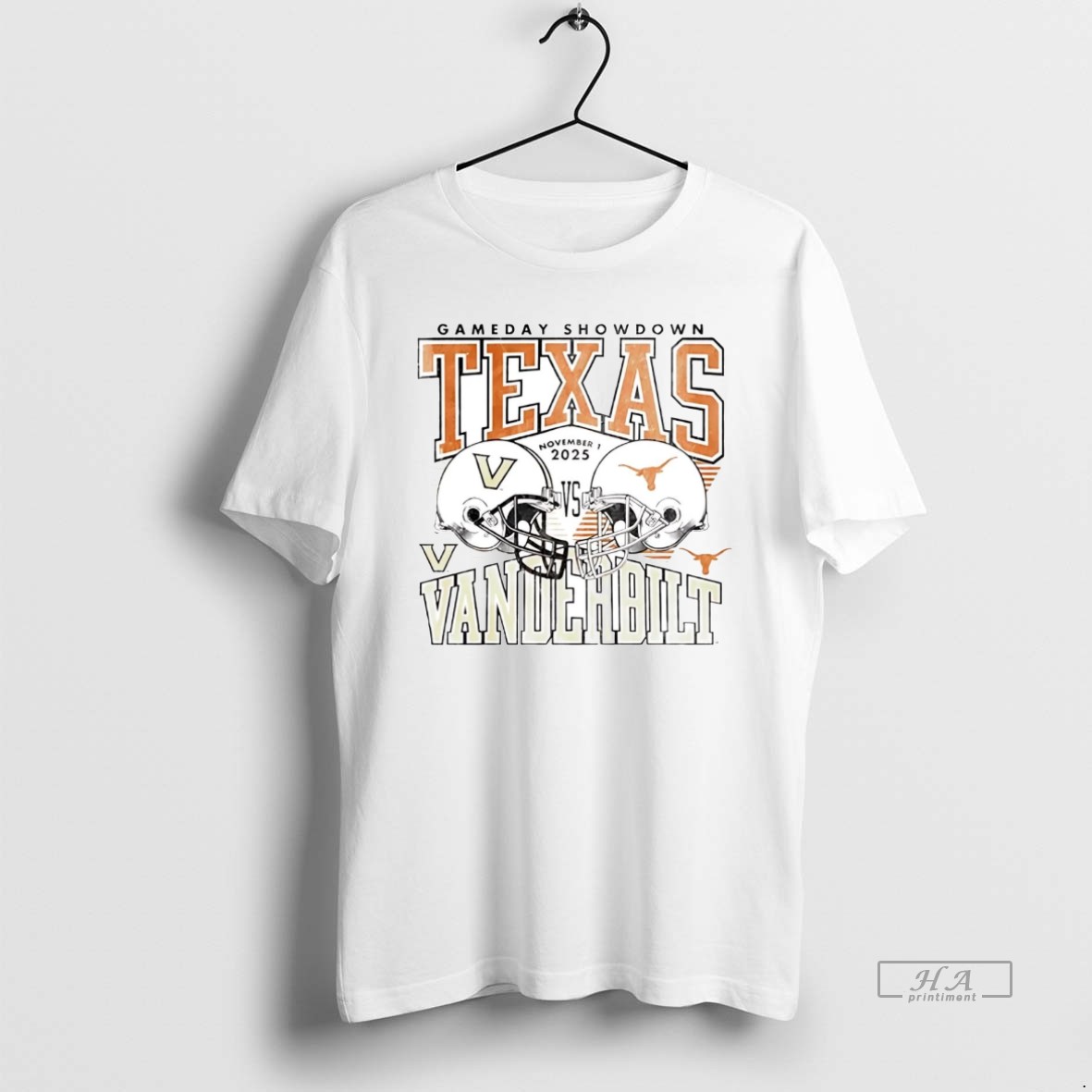 Official Texas Longhorns Vs Vanderbilt Commodores Gameday Showdown T Shirt