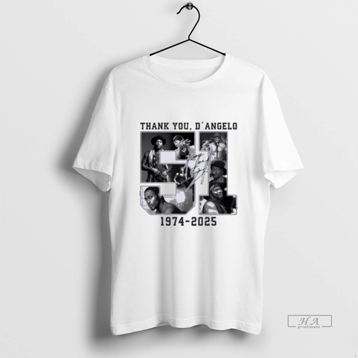 Official Thank You Dangelo 1974 2025 T Shirt