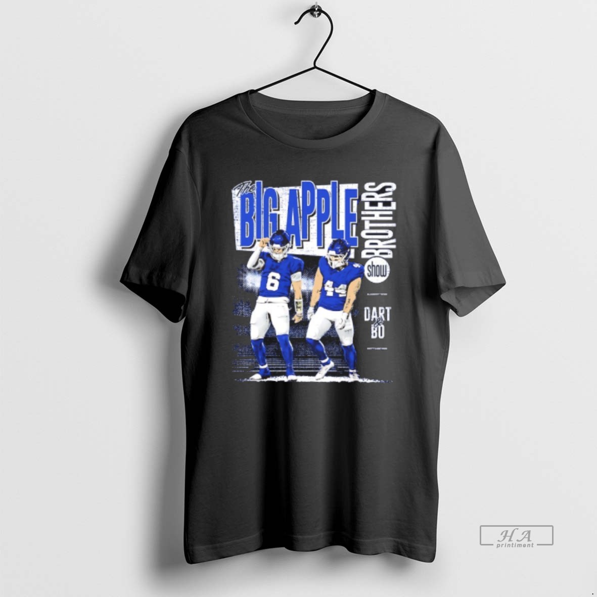 Official The Big Apple Brothers Show Cam Skattebo And Jaxson Dart New York Giants T Shirt