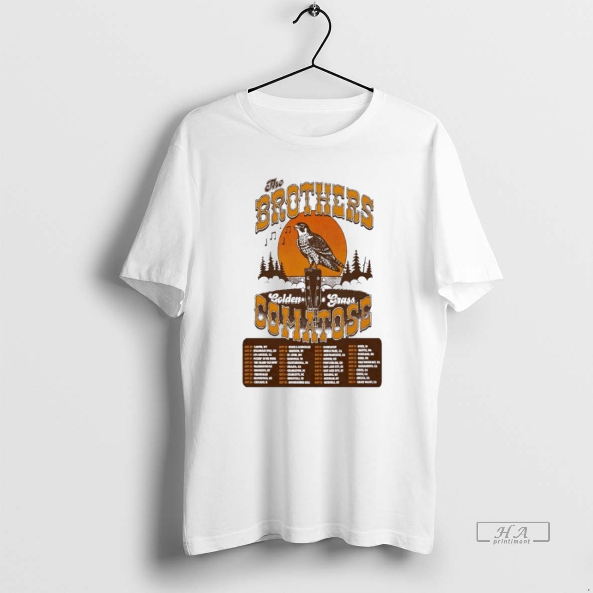 Official The Brothers Comatose Golden Grass 2025 Tour Dates Shirt