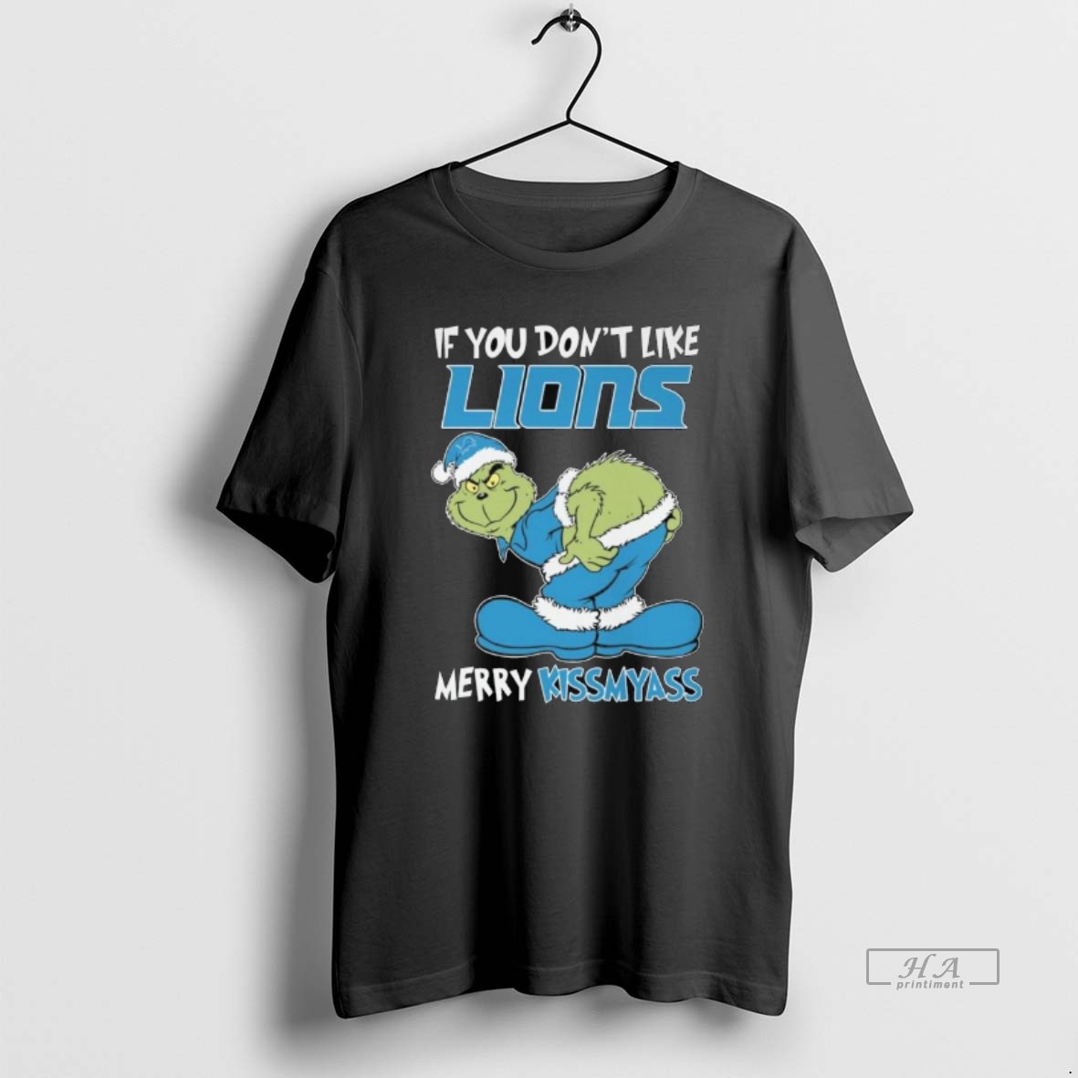 Official The Grinch If You Dont Like Detroit Lions Merry Kissmyass 2025 Long Sleve Shirt