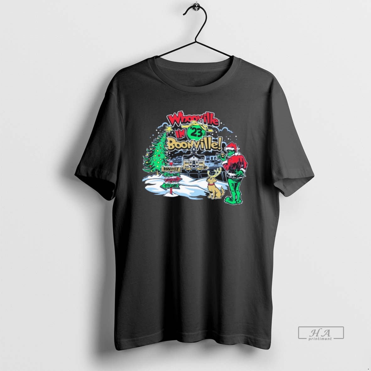 Official The Grinch Whoville In Boonville Christmas Shirt