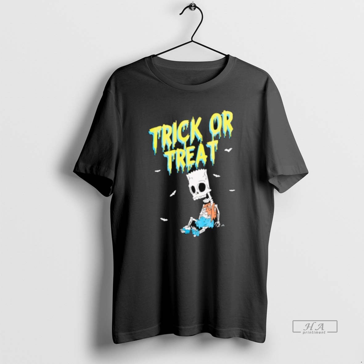 Official The Simpsons Trick Or Treat Skeleton Halloween Shirt