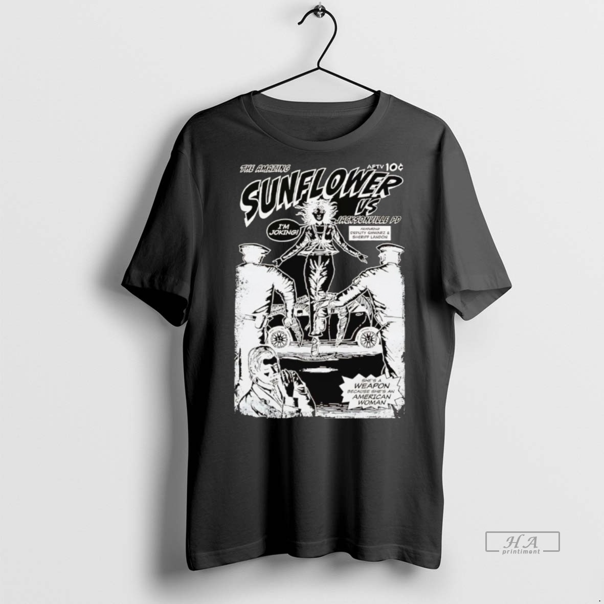 Official The Amazing Sunflower Vs Jacksonville Pd Comic Shirt Hoodie