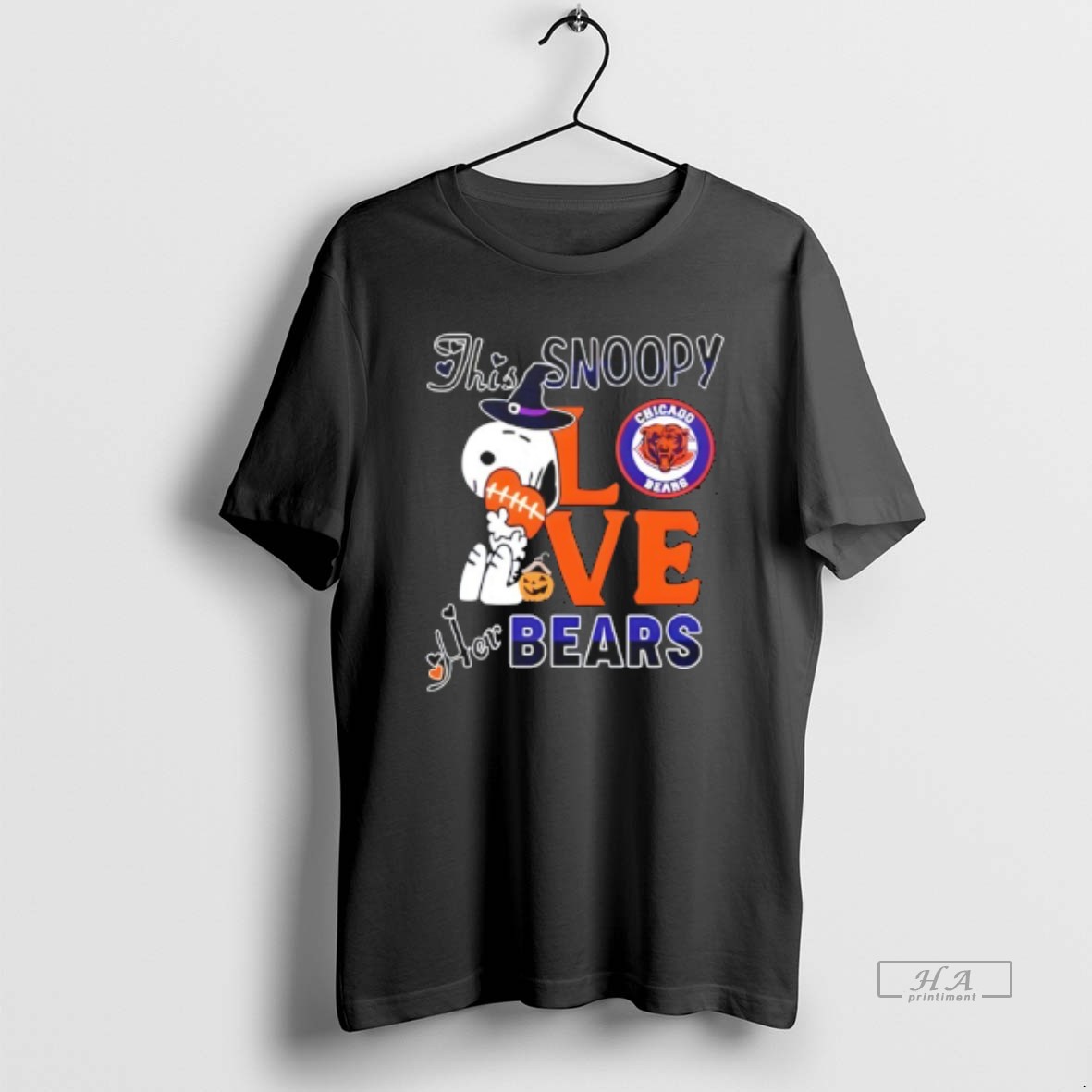 Official This Snoopy Love Her Chicago Bears Mlb Happy Halloween Shirt