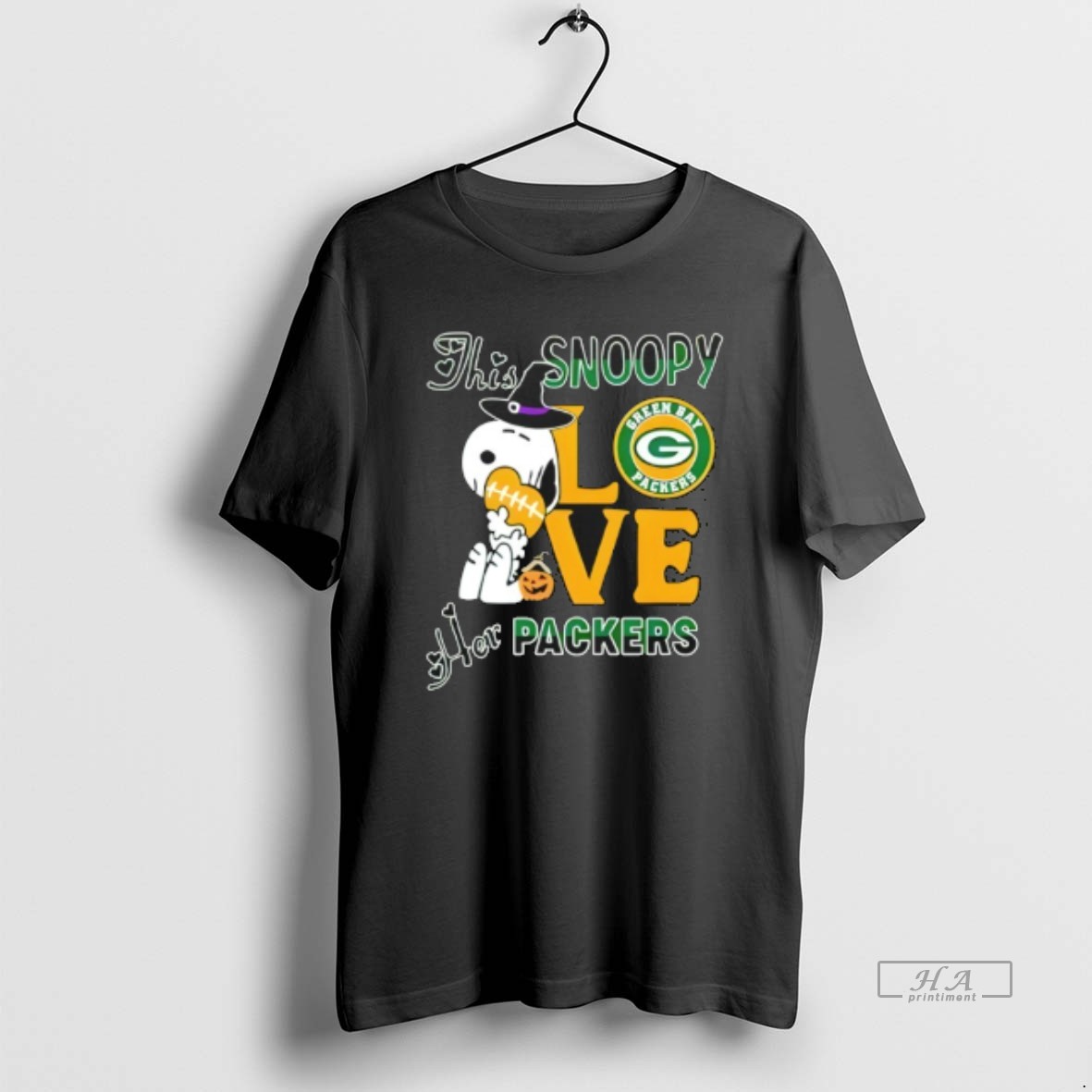 Official This Snoopy Love Her Green Bay Packers Mlb Happy Halloween Shirt