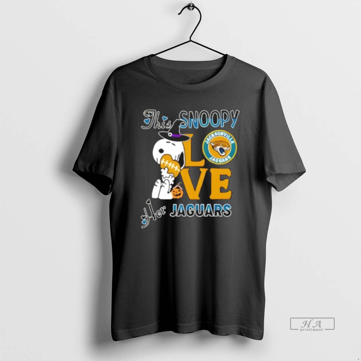 Official This Snoopy Love Her Jacksonville Jaguars Mlb Happy Halloween Shirt