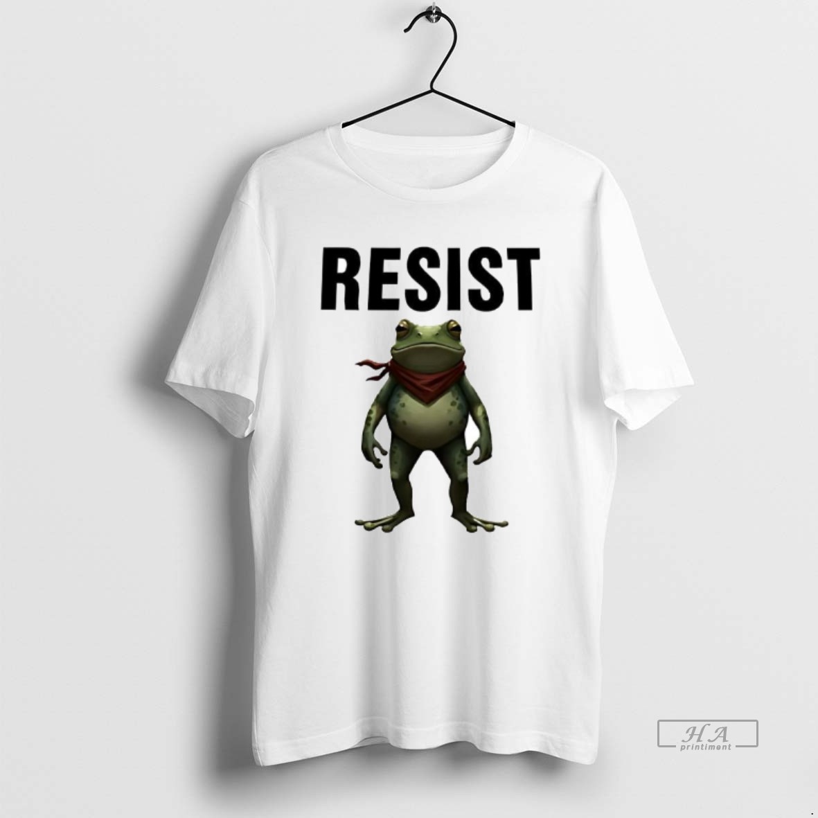 Official Top Resist Red Bandana Frog T Shirt