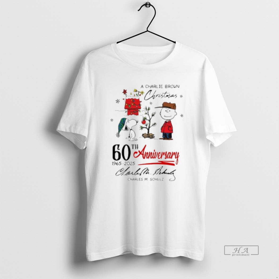 Official Trendy A Charlie Brown Christmas 60th Anniversary 1965 2025 Charles M Tee Shirt