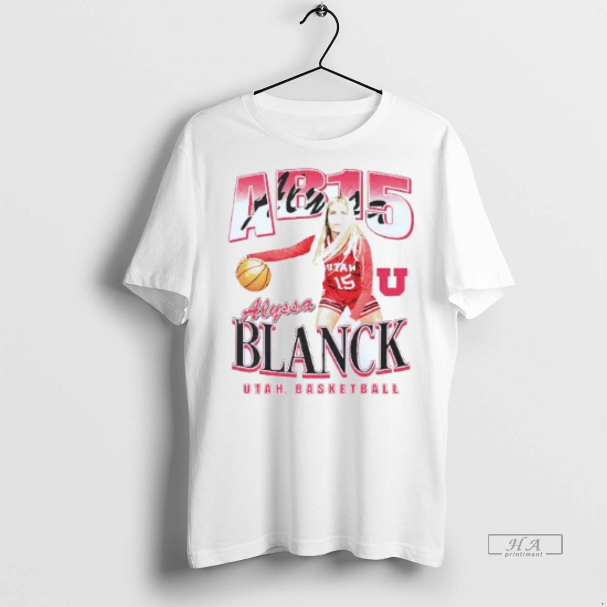 Official Trendy Ab15 Alyssa Blanck Utah Utes Womens Basketball Player Mens White Tee Tee Sweater Hoodie