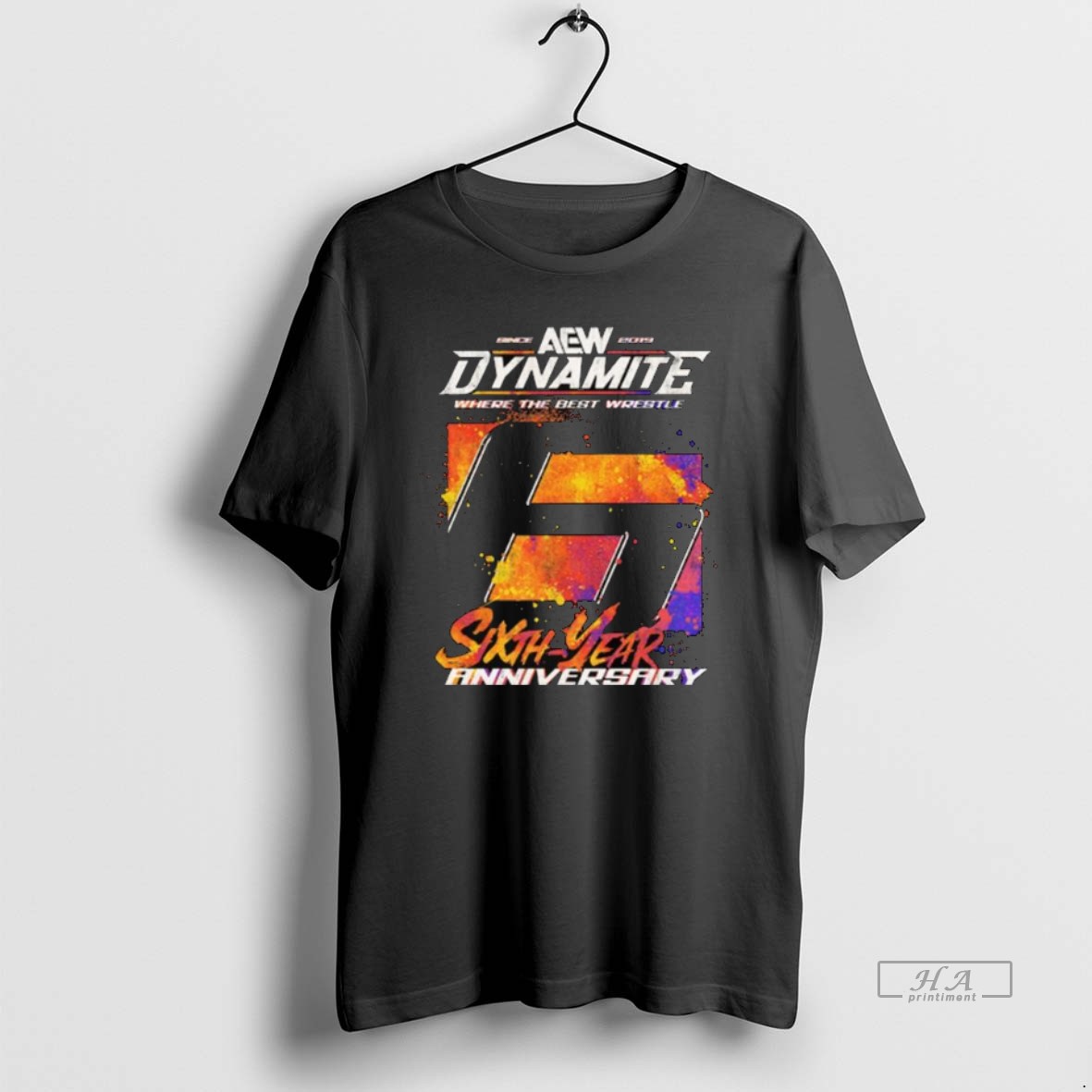 Official Trendy Aew Dynamite Where The Best Wrestle 6th Anniversary Long Sleve Tee Shirt