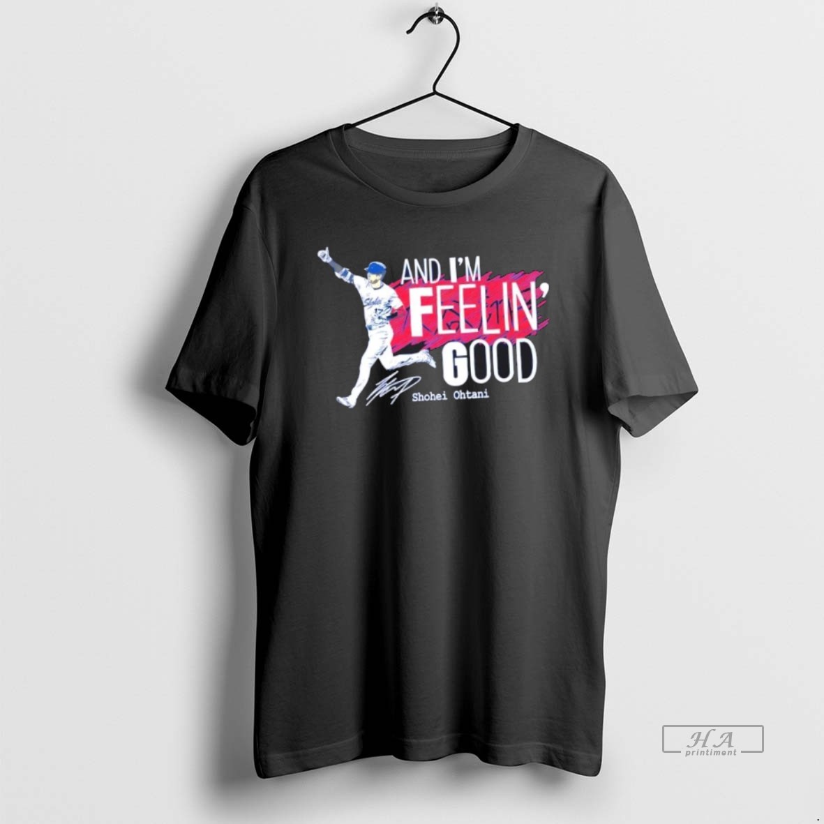 Official Trendy And Feelin Good Shohei Ohtani Los Angeles Dodgers Signature Tee Shirt