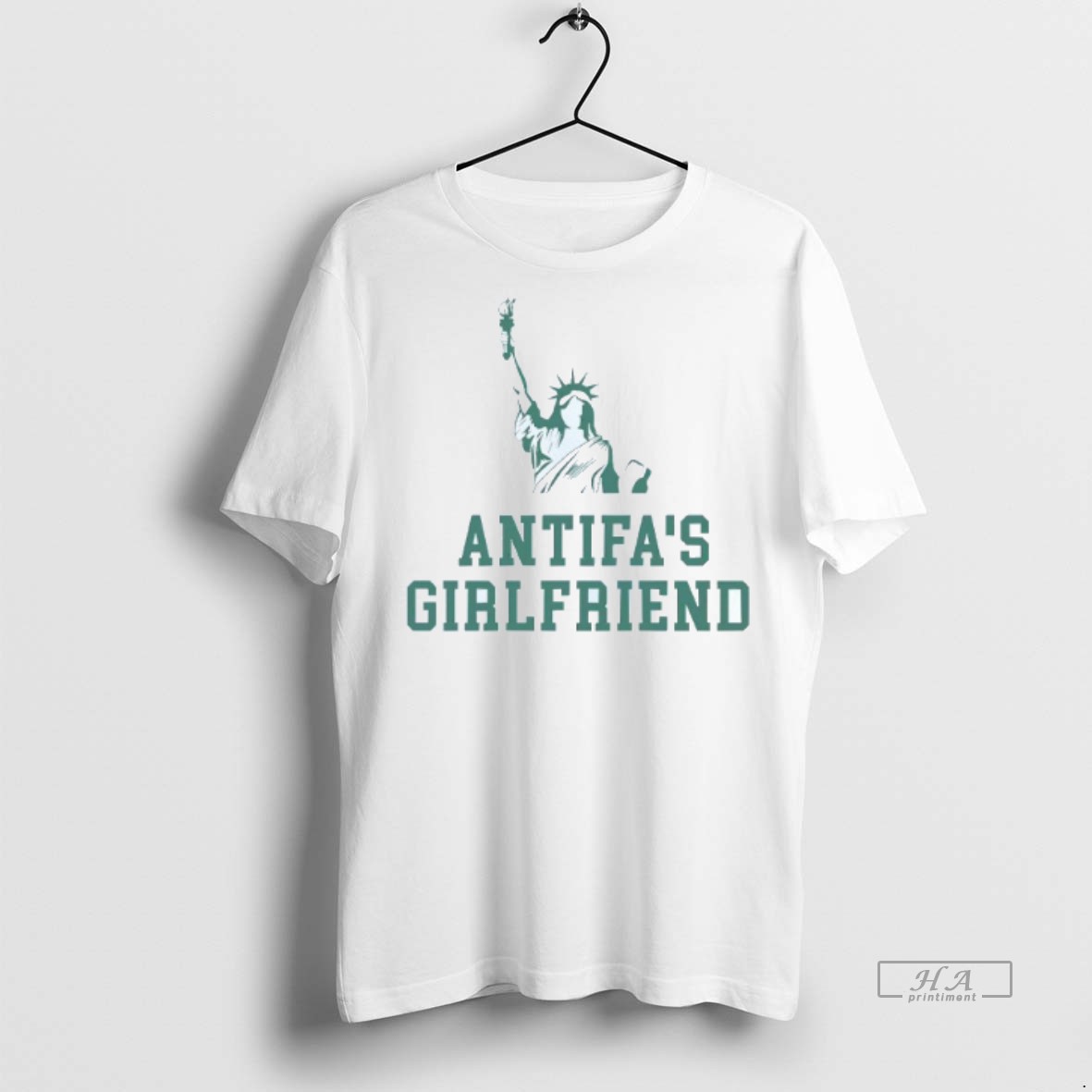 Official Trendy Antifas Girlfriend Statue Of Liberty Mens White Tee Tee Sweater Hoodie
