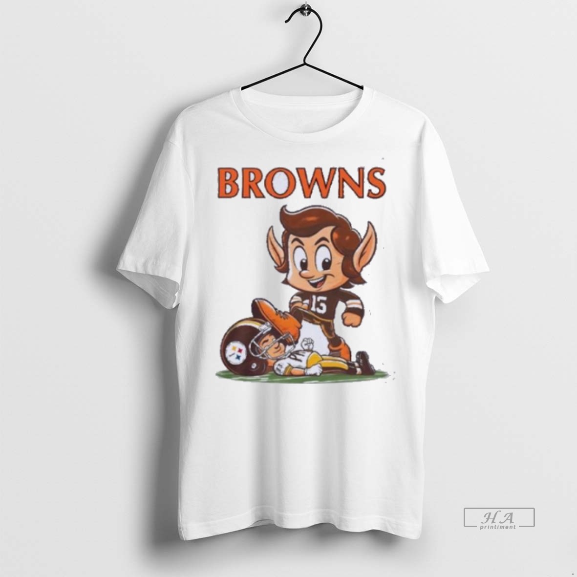 Official Trendy Browns Defeat Pittsburgh Steelers Mascot Rivalries 2025 Tee Sweater Hoodie