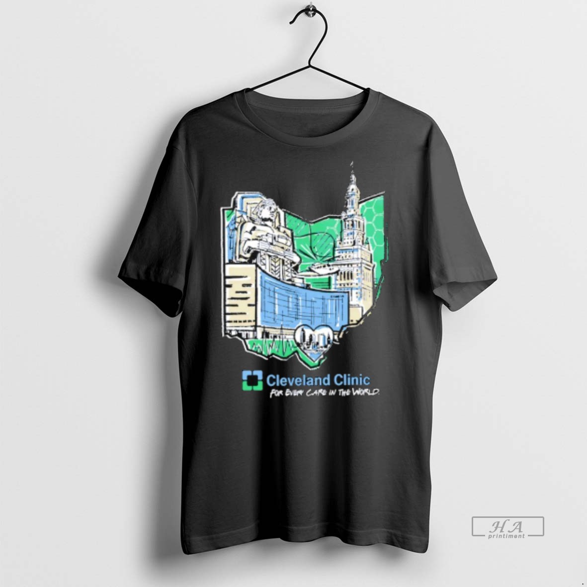 Official Trendy Cleveland Clinic For Even Care In The World Tee Sweater Hoodie