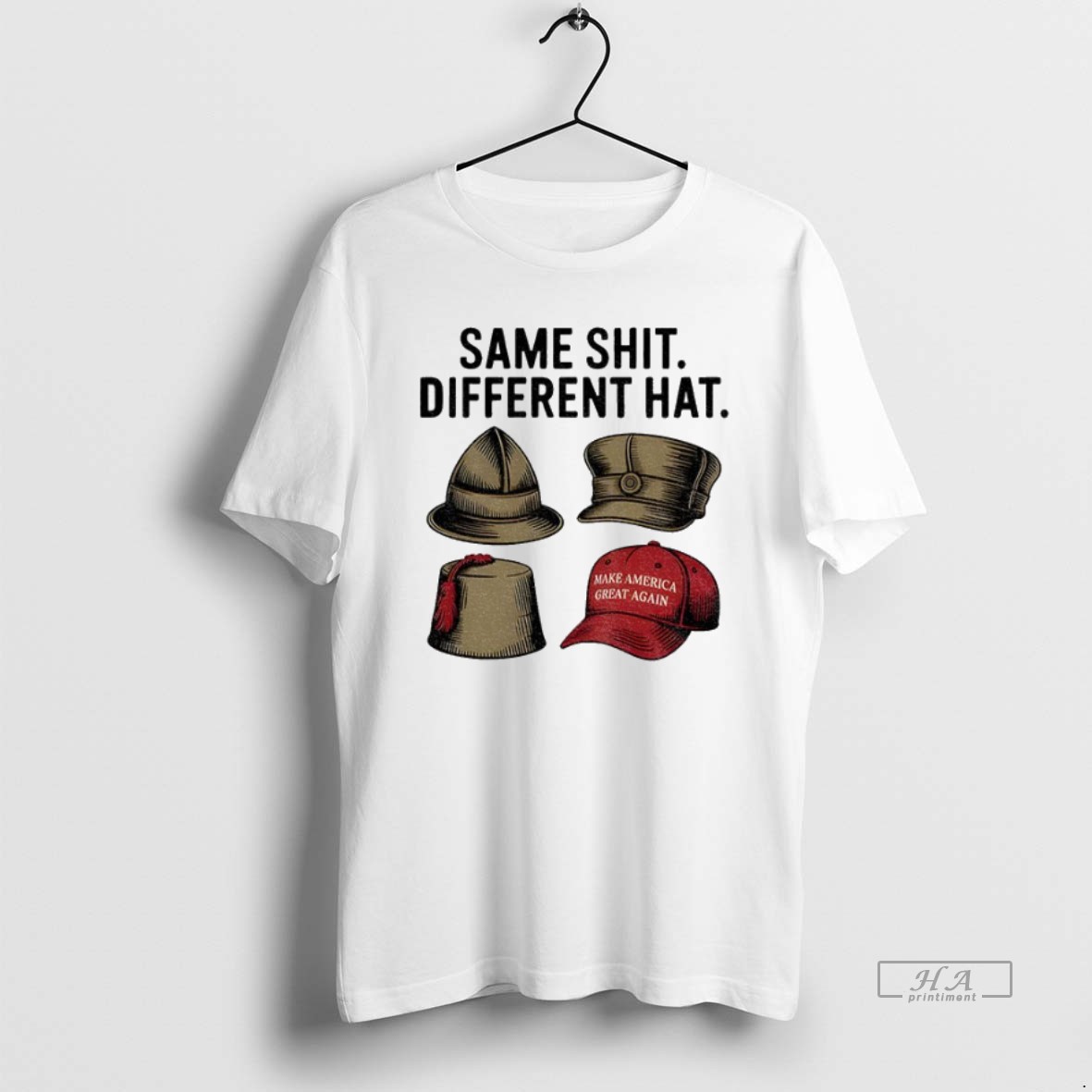 Official Trendy Dark Humor Political Same Shit Different Hat Tee Shirt